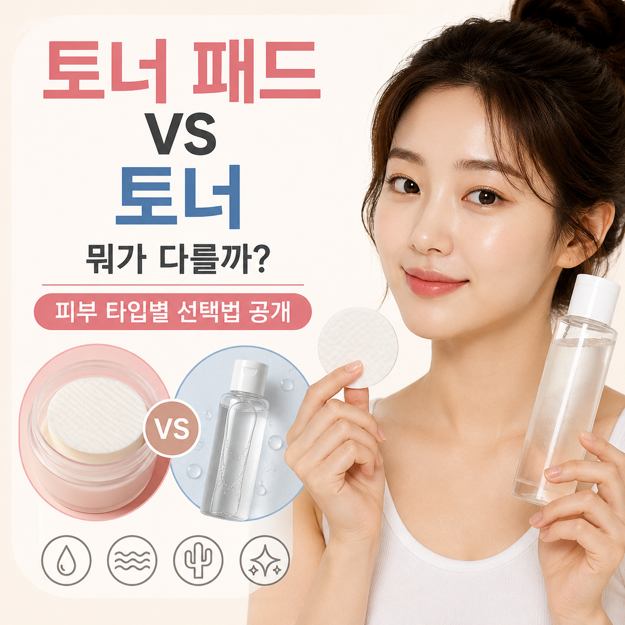 토너 패드 vs 토너 뭐가 다를까