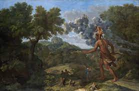 케달리온과-함께-헬리오스를-찾아가는-눈먼-오리온---니콜라-푸생,-1658