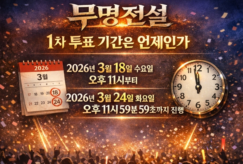 무명전설 투표하기 방법 총정리, 국민의 선택 참여법과 기간 한 번에 확인