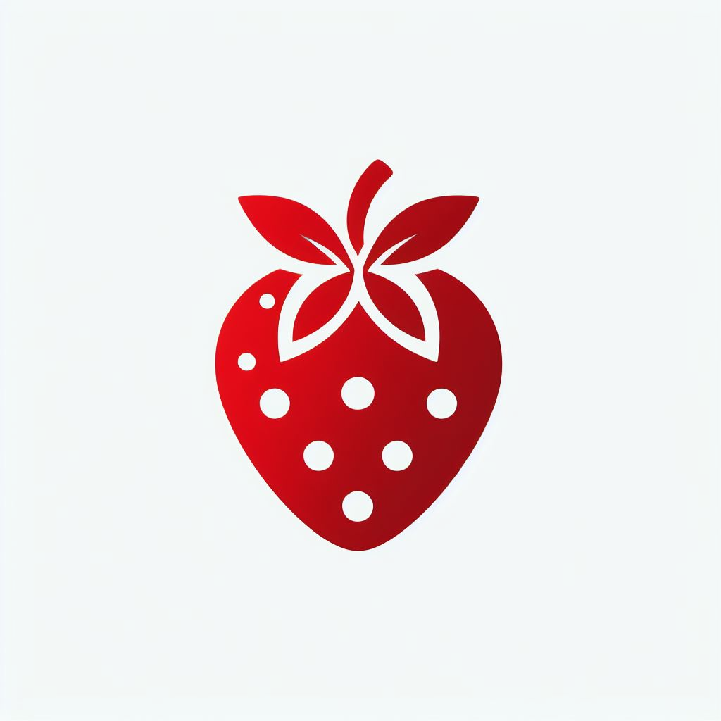 빨간색 딸기 로고 3