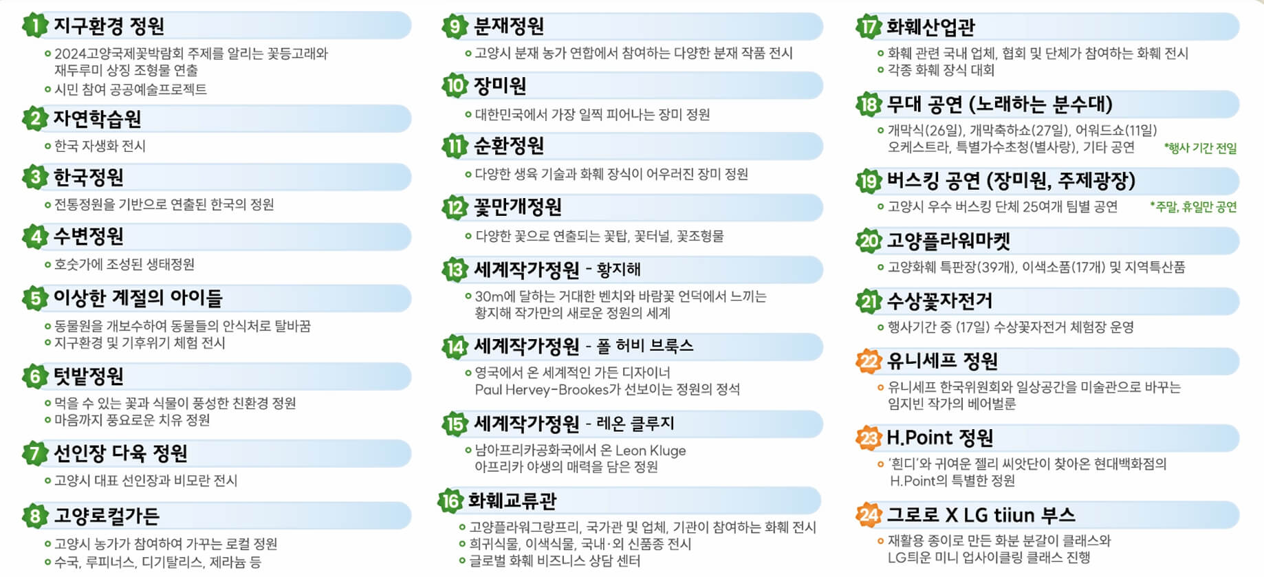 고양 꽃박람회 사전 예약 입장료 무료 입장 주차장 공연 이벤트(총정리)