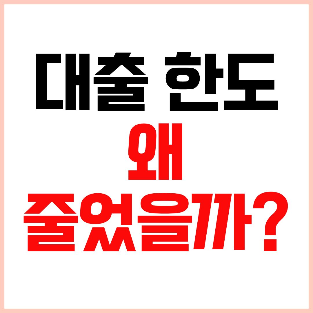 주택담보대출 한도 줄어드는 이유 DSR 계산 방법 설명