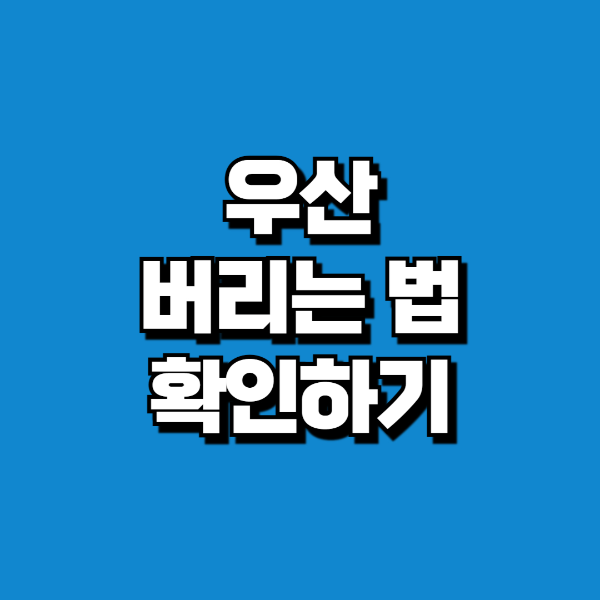 우산버리는법