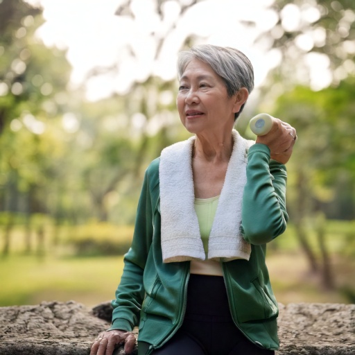 운동하는 중년 여성