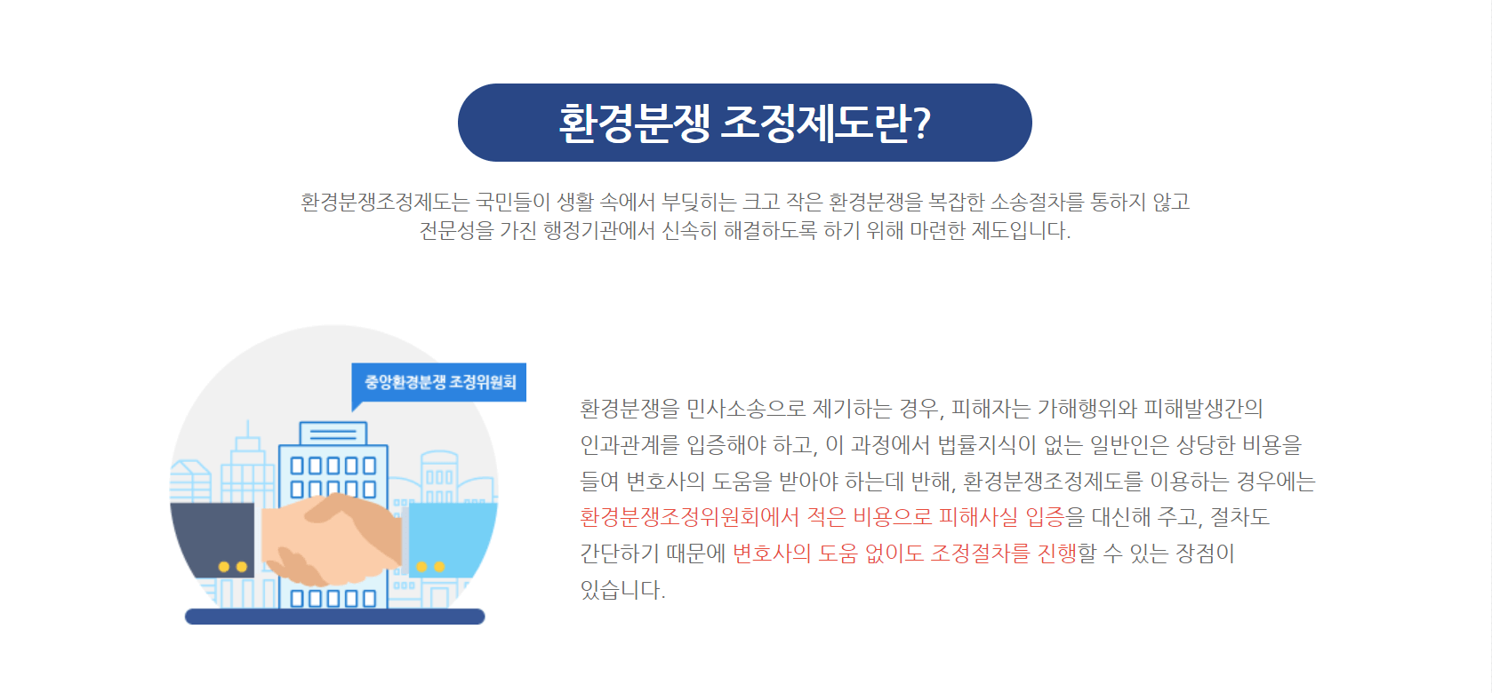 환경분쟁 조정제도 안내