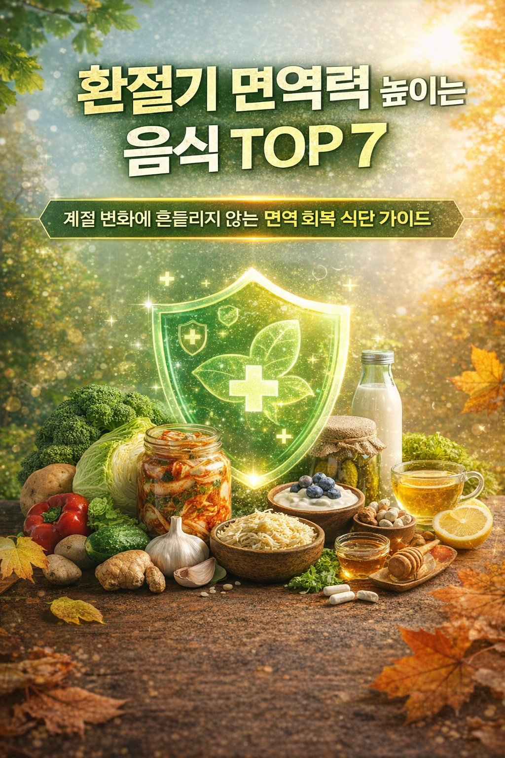 환절기 면역력 높이는 음식 TOP 7 / 계절 변화에 흔들리지 않는 면역 회복 식단 가이드