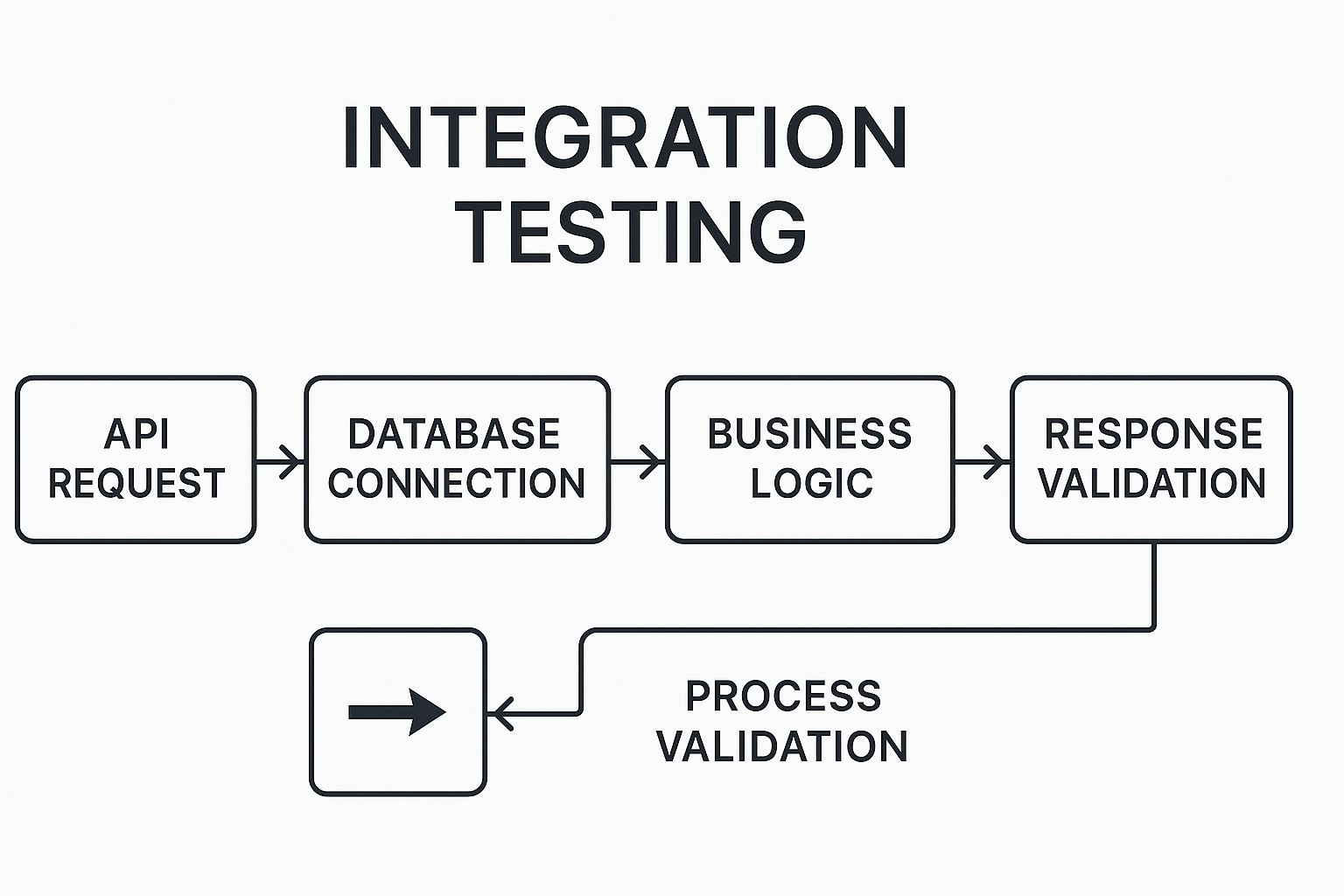 루아 통합 테스트 실행 과정 다이어그램 - API부터 데이터베이스까지의 테스트 플로우