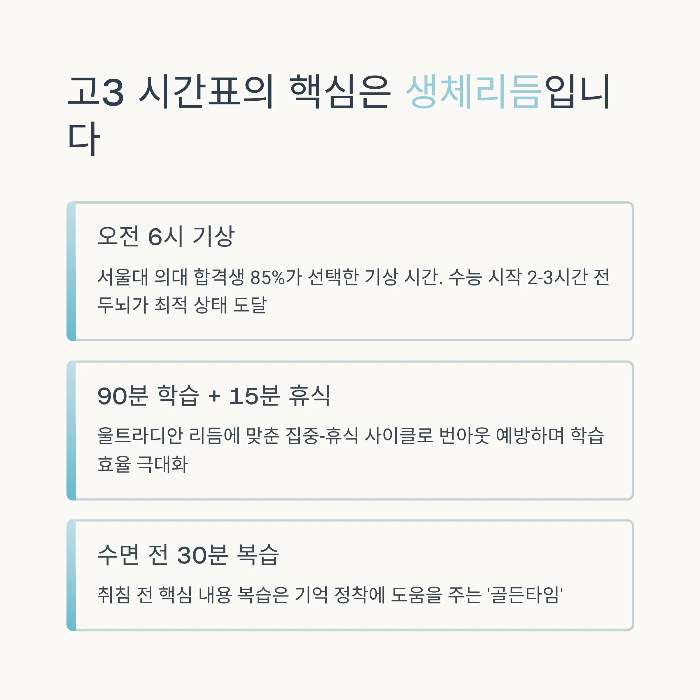 일일 시간표 유형별 추천