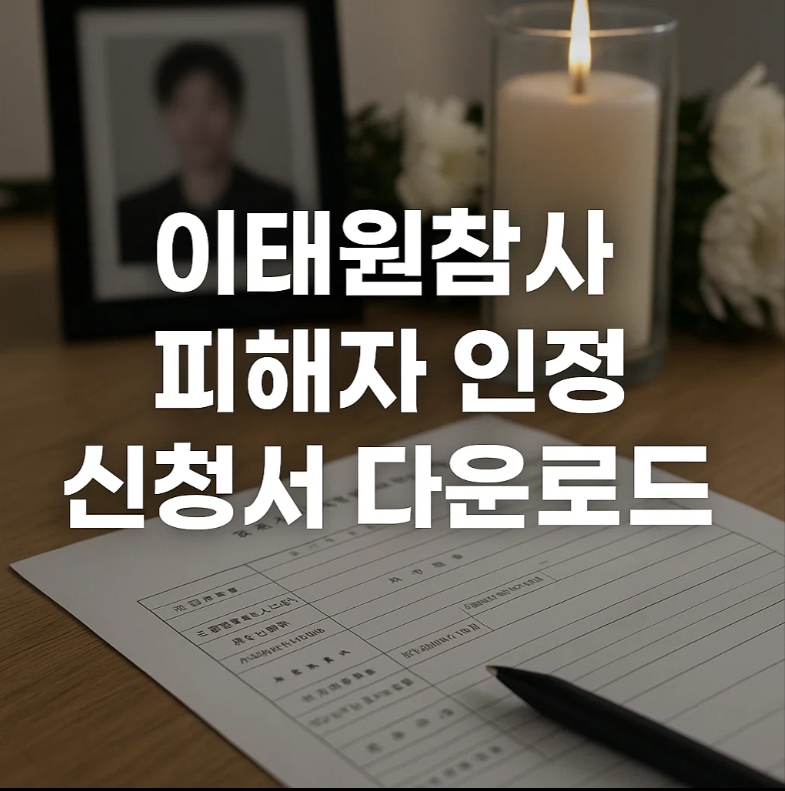 이태원 참사 피해자 생활지원금 및 피해자 인정 서류