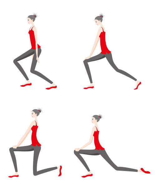 고관절 운동하는 여성 사진