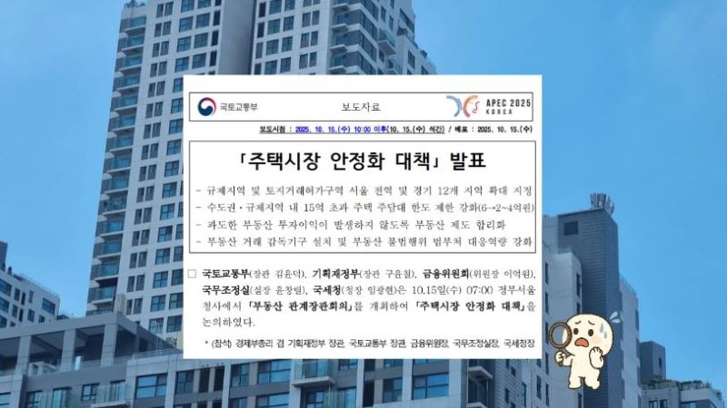정부 부동산 정책 비교-규제완화, 세제변화
