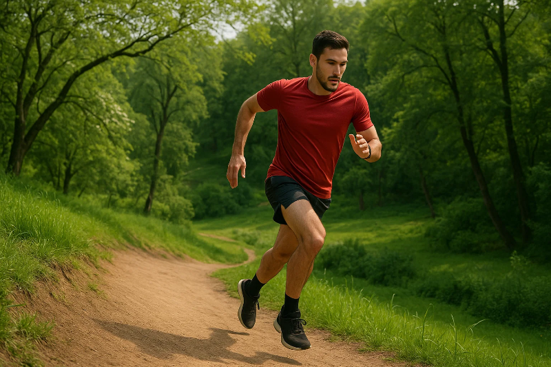 down hill running