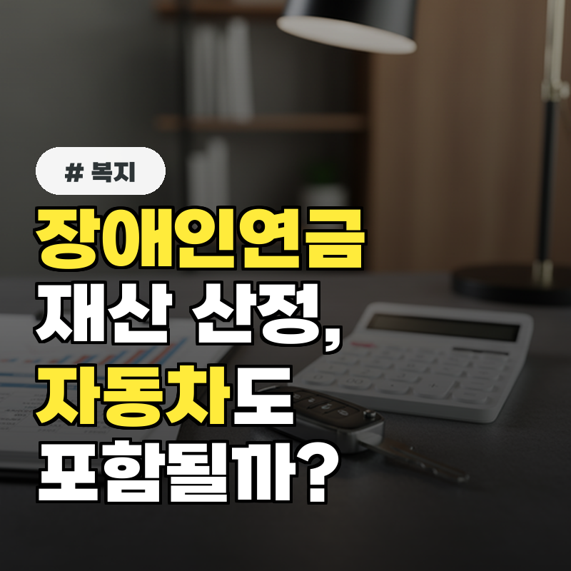 장애인연금 재산 산정, 자동차도 포함될까