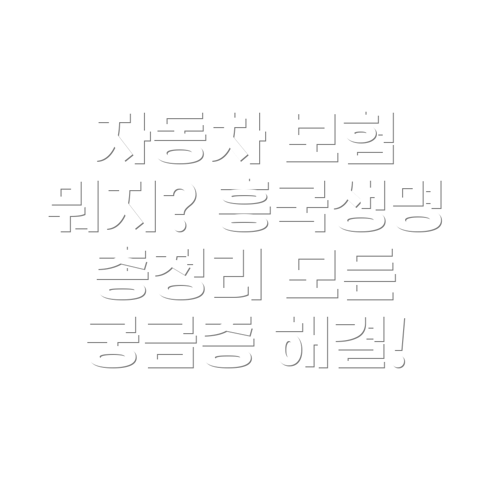 흥국생명 자동차 보험