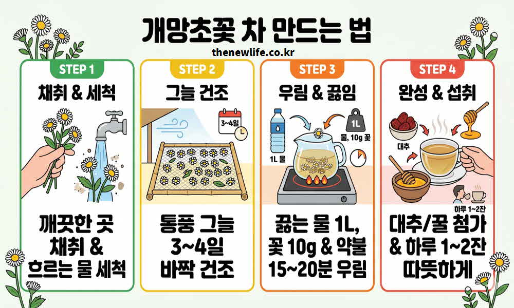 개망초꽃 차 만드는 법