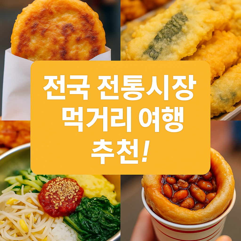 전국 전통시장 먹거리 여행 추천