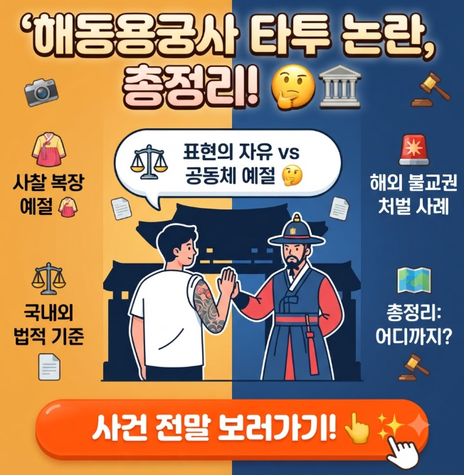 용궁사 타투 출입제한 논란