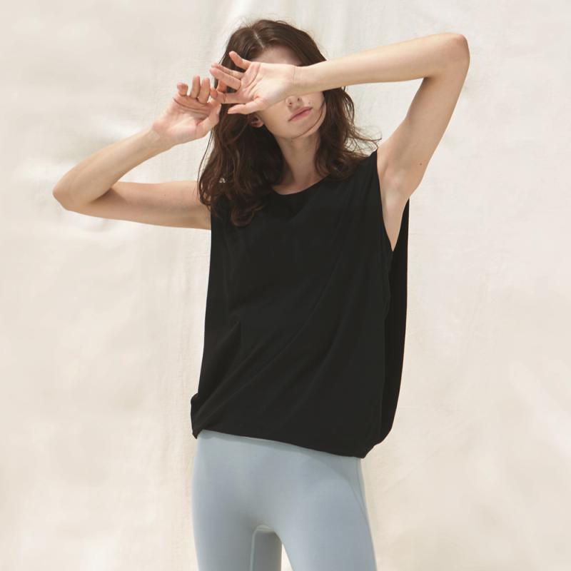 여성 요가복 필라테스 슬리브리스 DEVI-TS0029