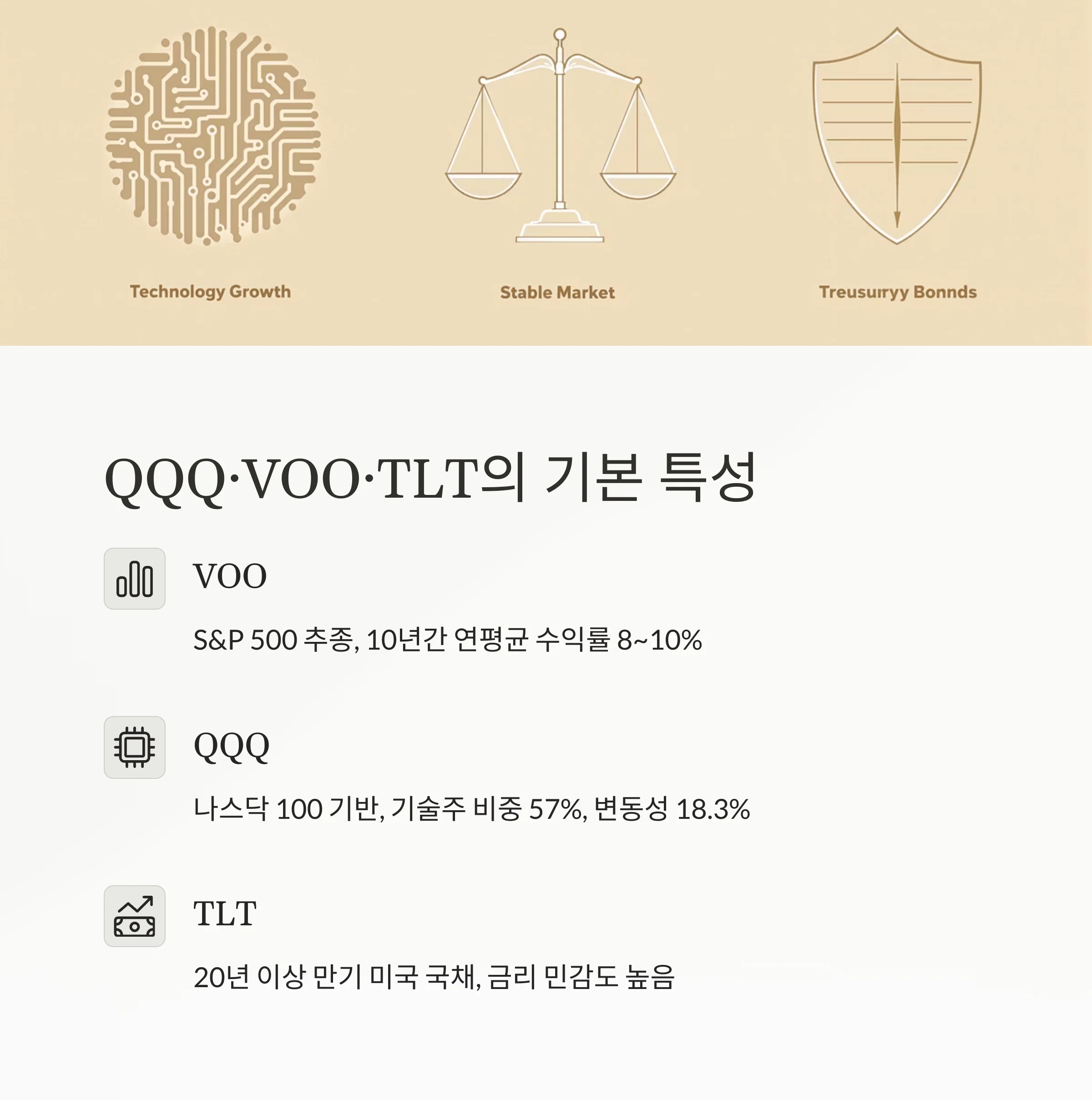 ETF 분산 포트폴리오 만들기: VOO, QQQ, TLT