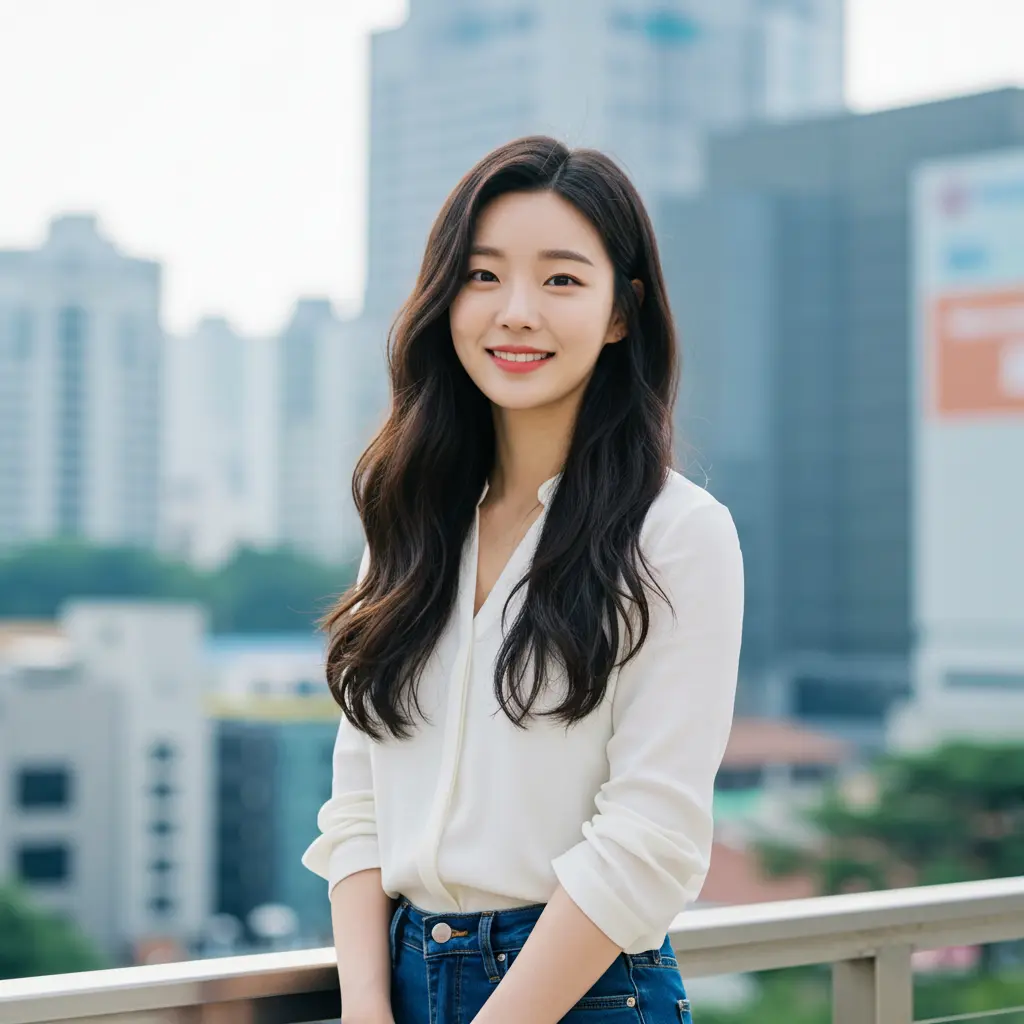 퇴근시간 30분 빨라지는 기업제도로 행복해 보이는 여성 이미지