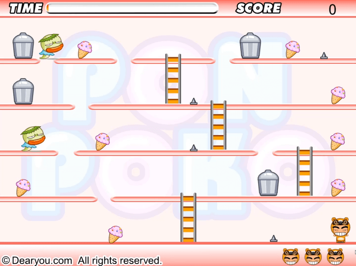 돌아온-너구리-플래시게임-시작-화면