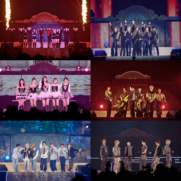 SMTOWN LIVE 2024 도쿄돔에서 동방신기와 슈퍼주니어&#44; 레드벨벳&#44; NCT 127&#44; NCT DREAM&#44; WayV가 공연하고 있다. [사진=SM엔터테인먼트]
