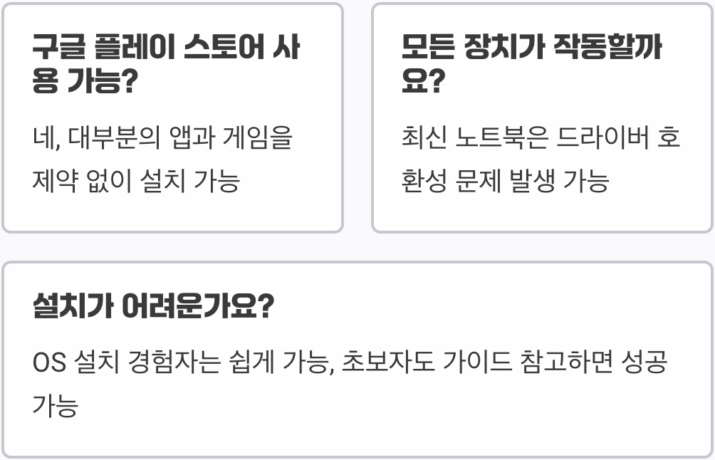 안드로이드 x86 프로젝트, PC에서 안드로이드 OS를 네이티브로 설치하기
