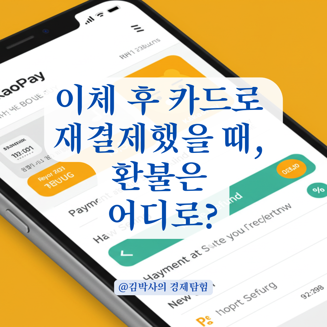 카카오페이 이체 후 카드로 재결제 시, 환불은 어디로 들어올까? 환불 경로 총정리.