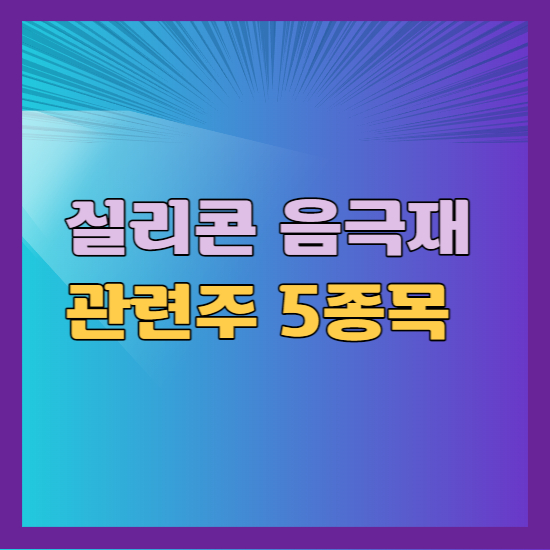 실리콘 음극재 관련주