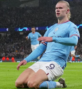 엘링 홀란드 챔피언스리그 16강 2차전 5골