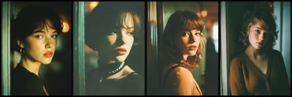 감성 변화 실험, mysterious 톤 스타일 변형한 인물 이미지_Midjourney