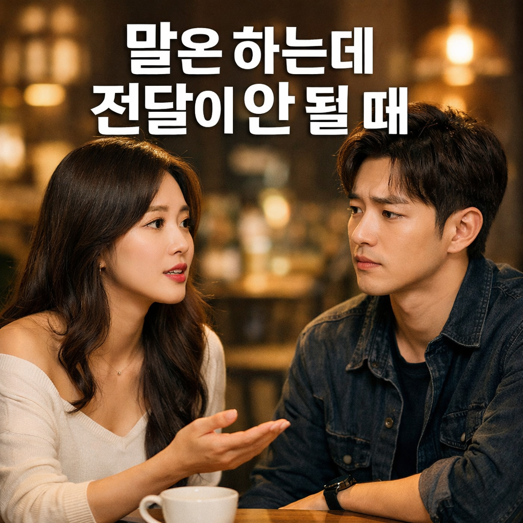 말은 하는데 전달이 안 될 때, 커플 대화가 꼬이는 진짜 이유