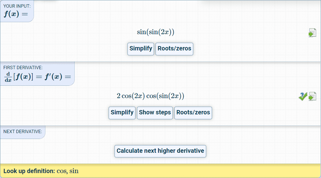 미분 계산기 사용 방법2
