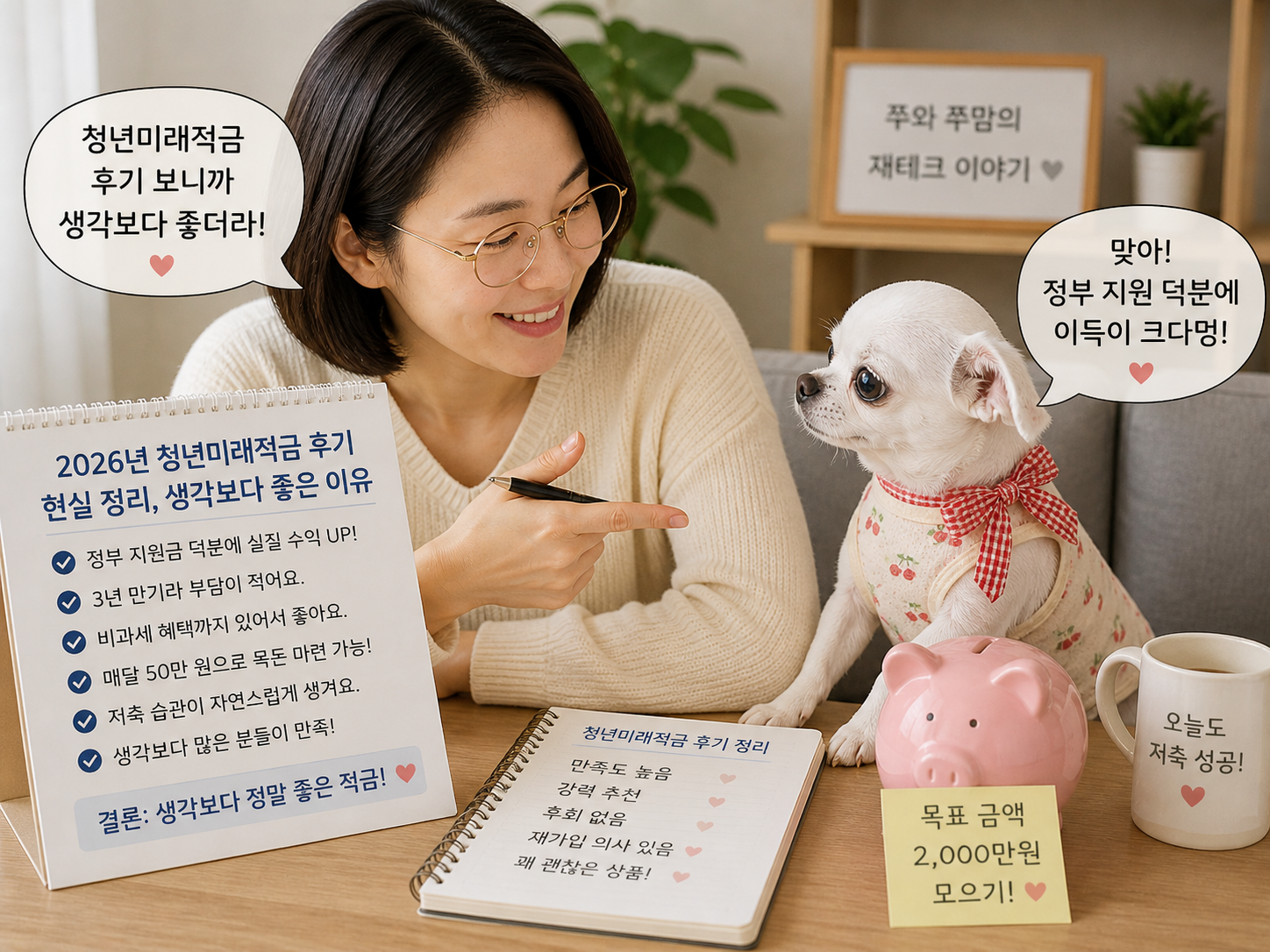 2026년 청년미래적금 후기 현실 정리, 생각보다 좋은 이유에 대하여 쮸와 쮸맘이 서로 이야기하는 이미지