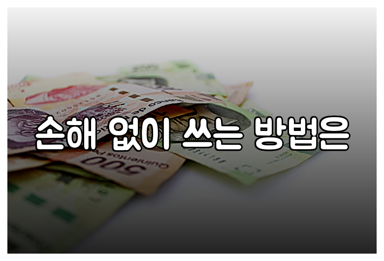 손해 없이 쓰는 방법은