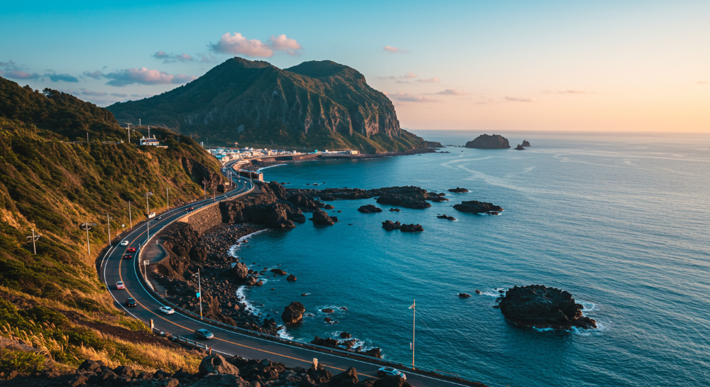 제주의 바다, 오름, 해안도로 등 자연 풍경