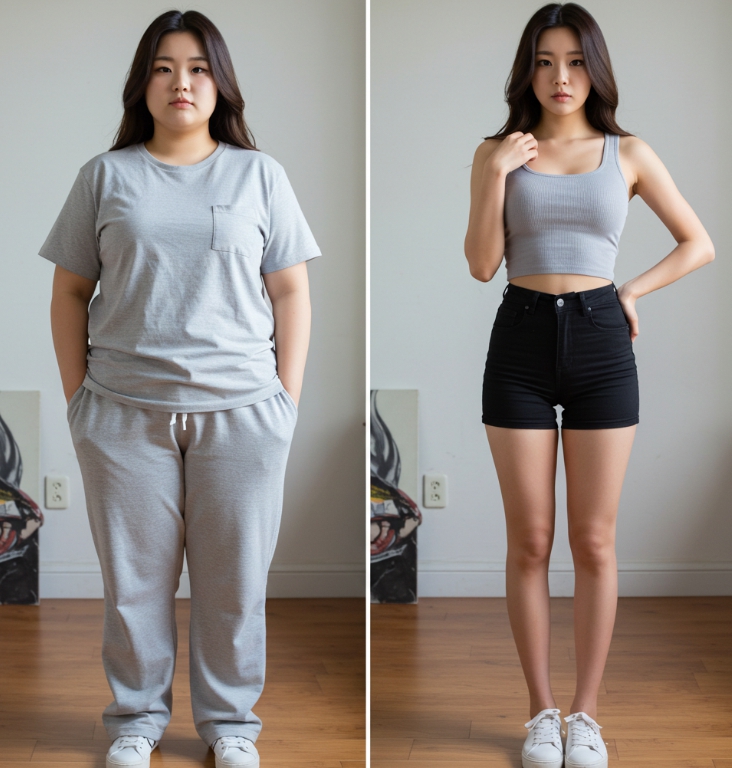 내 루틴&몸무게 변화 비교표