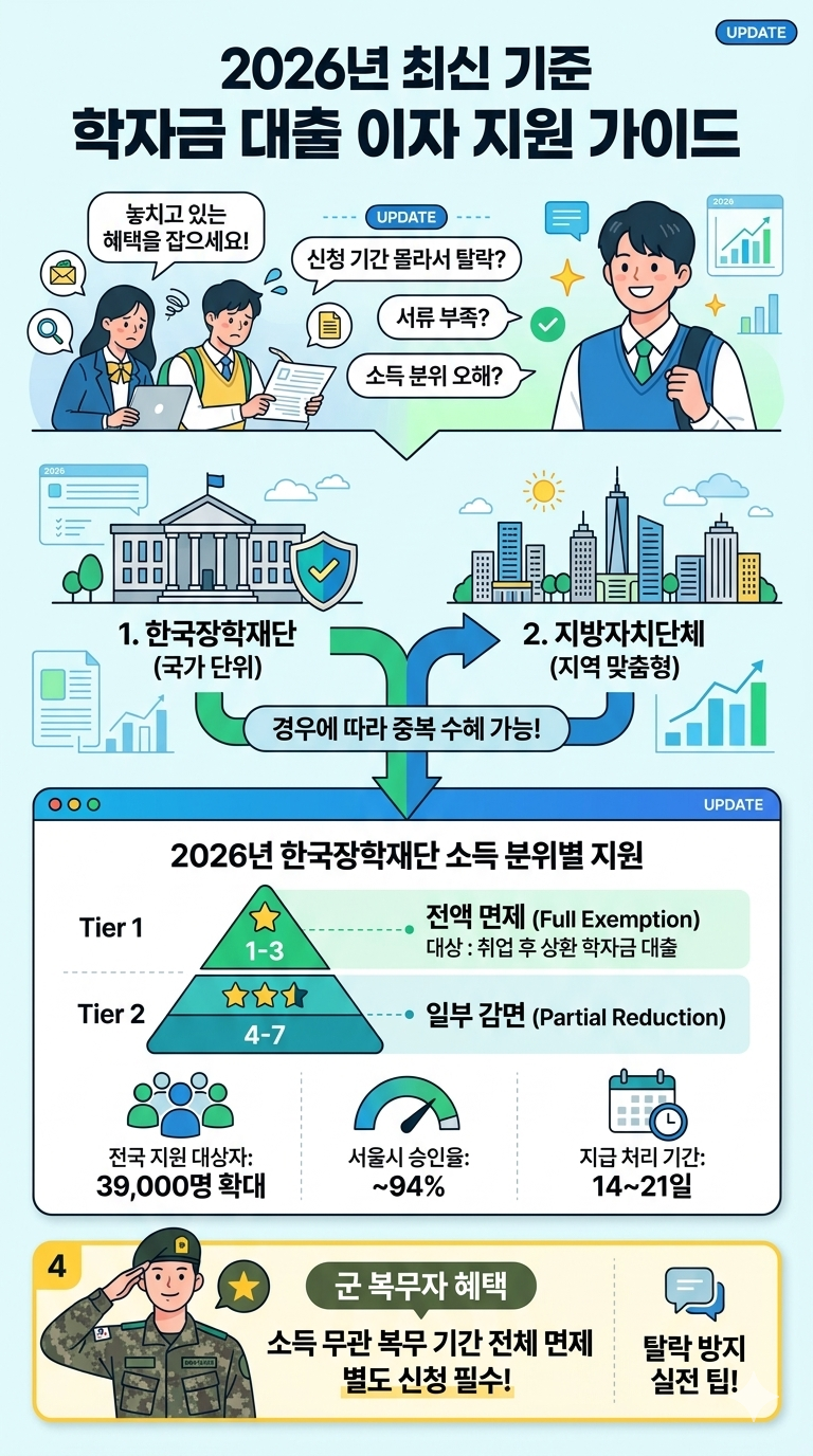 2026년 최신 기준 학자금 대출 이자 지원 가이드