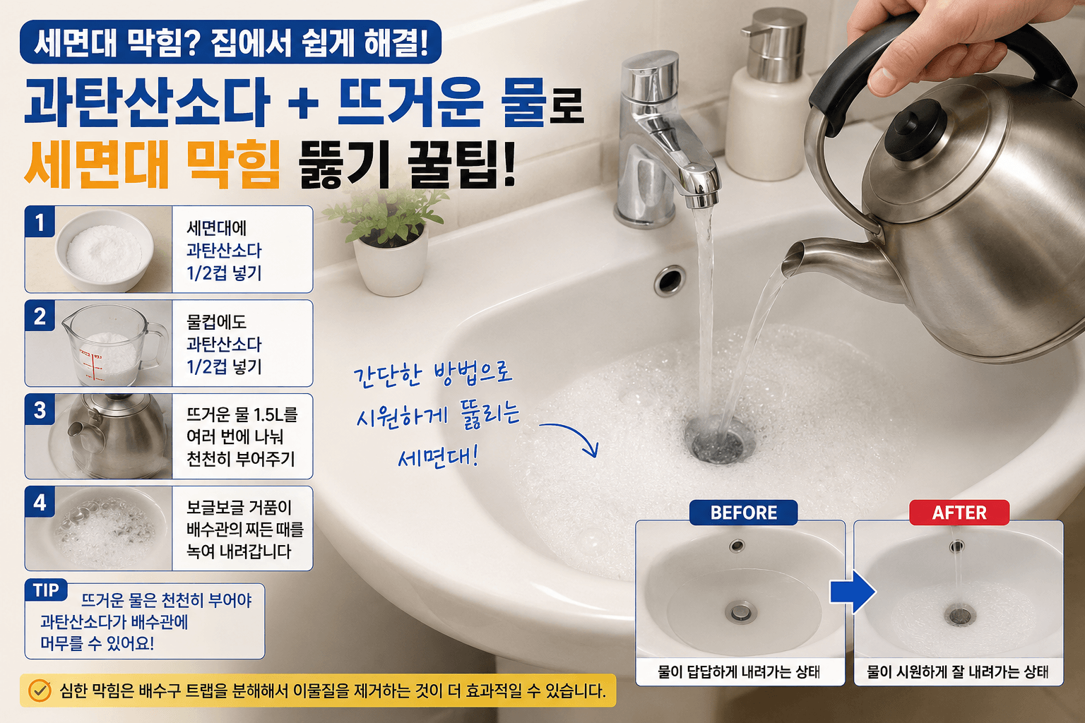 세면대 막힘 뚫기