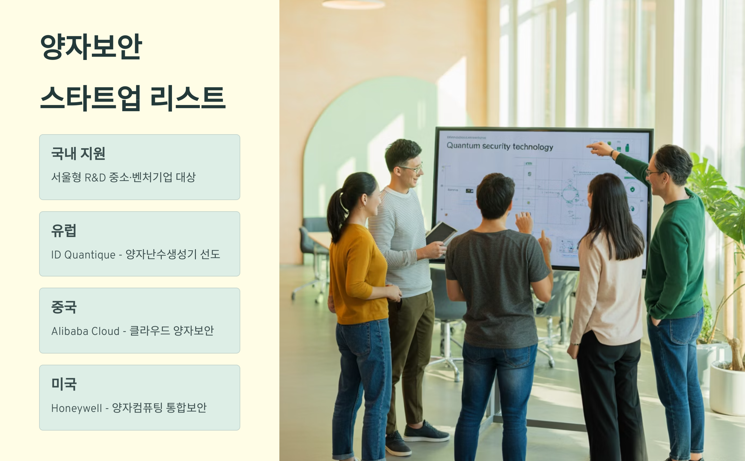 양자보안 스타트업 리스트