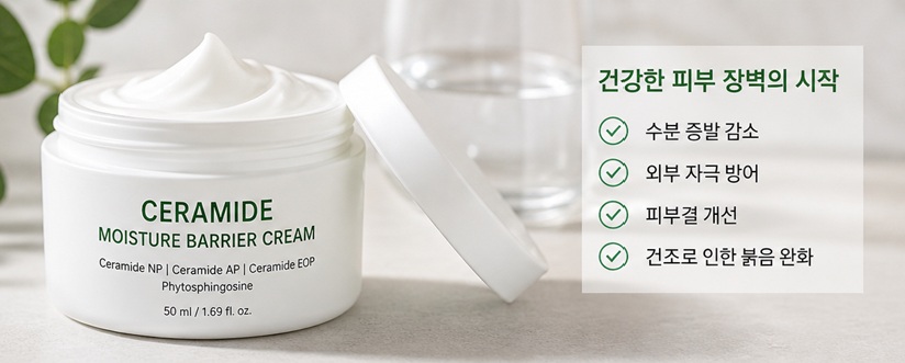 세라마이드 NP, AP, EOP 성분이 함유된 수분 장벽 재생 크림 이미지