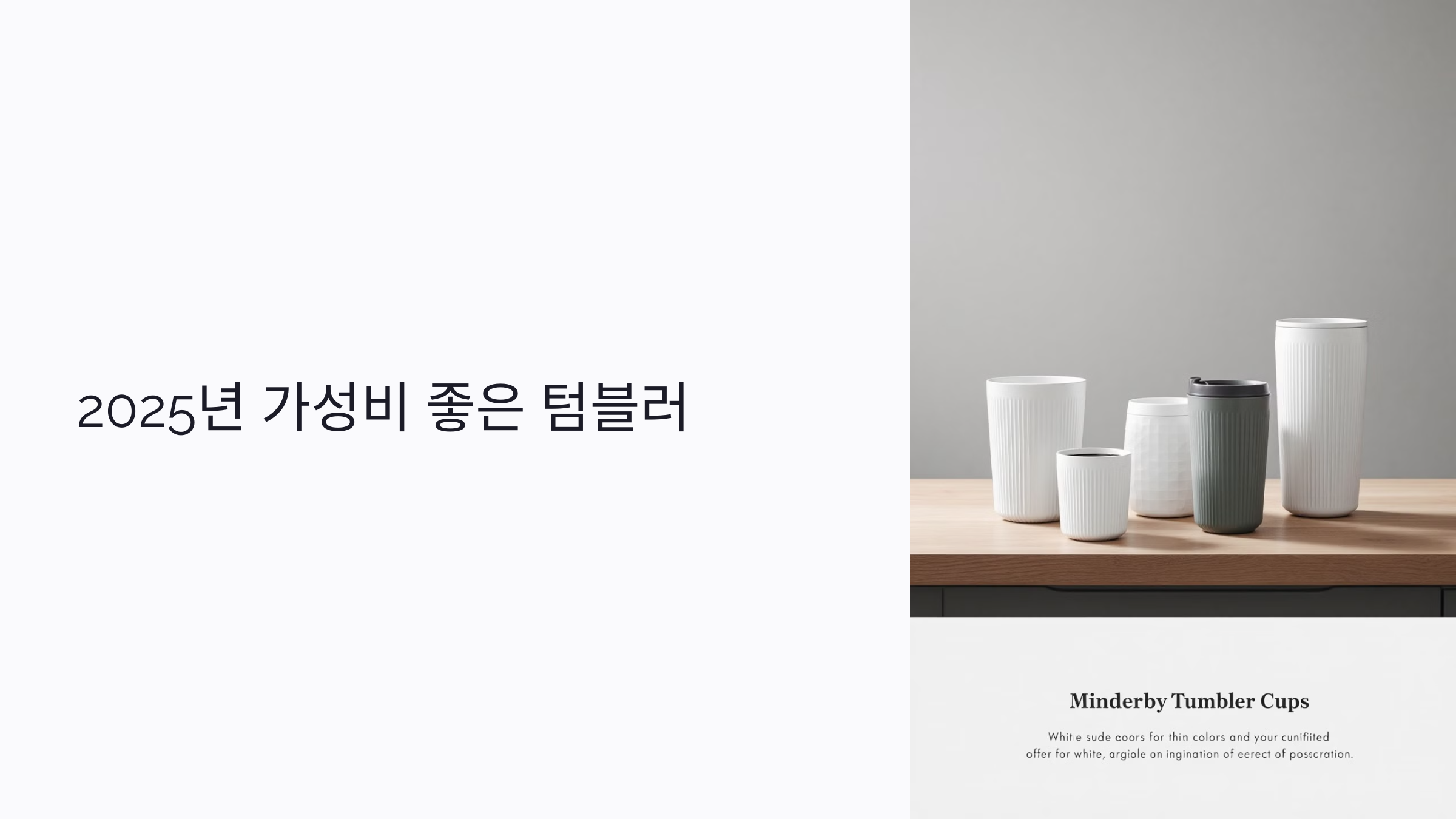 2025년 가성비 좋은 텀블러 구매 : 가격대별 추천부터 후기 분석까지