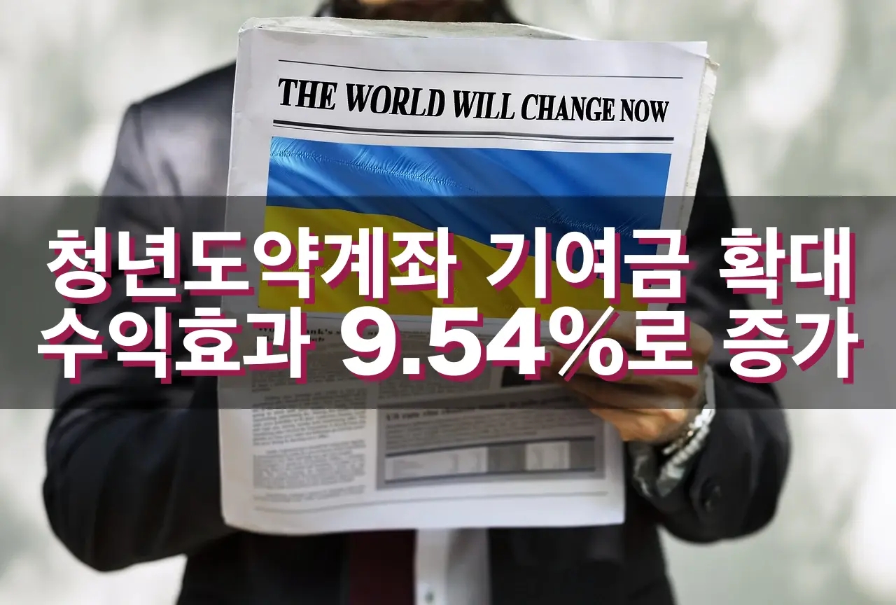 청년도약계좌 기여금 확대.. 수익효과 9.54%로 증가