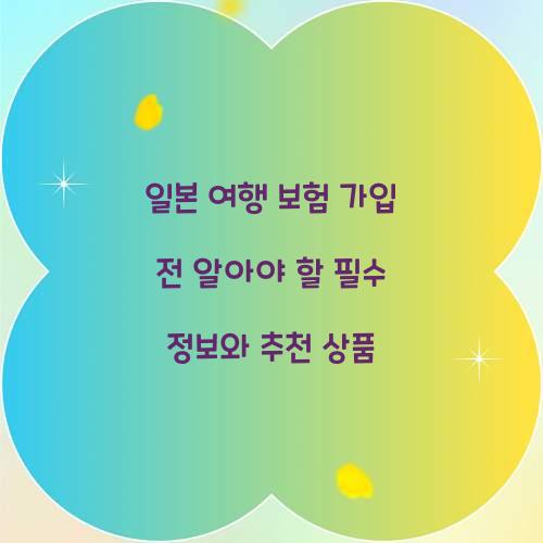 일본 여행 보험
