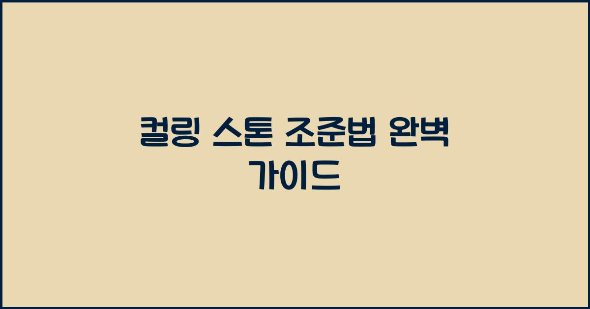 컬링 스톤 조준법