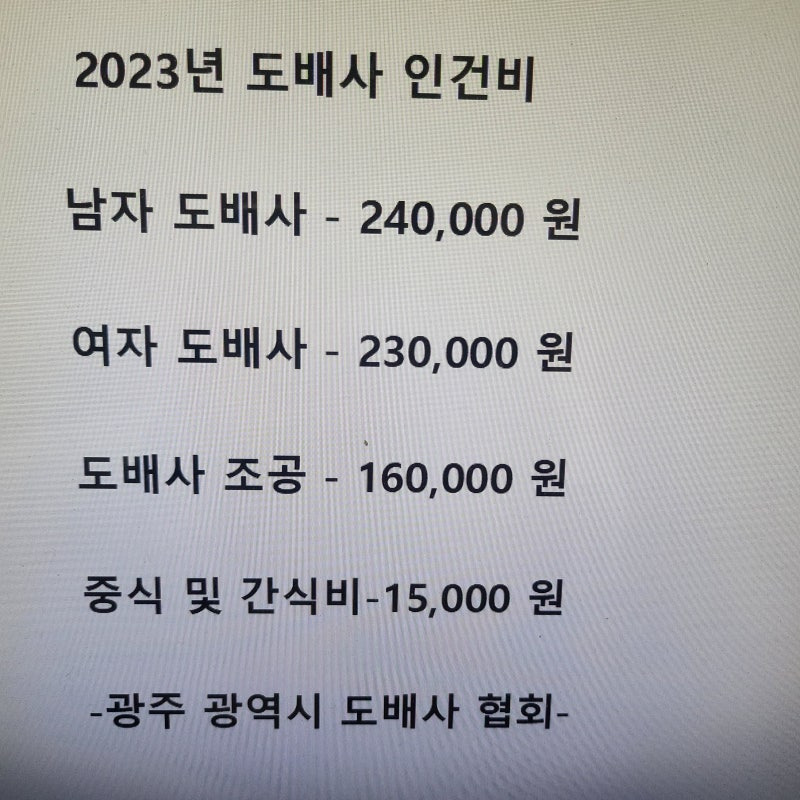 도배 업계의 수입