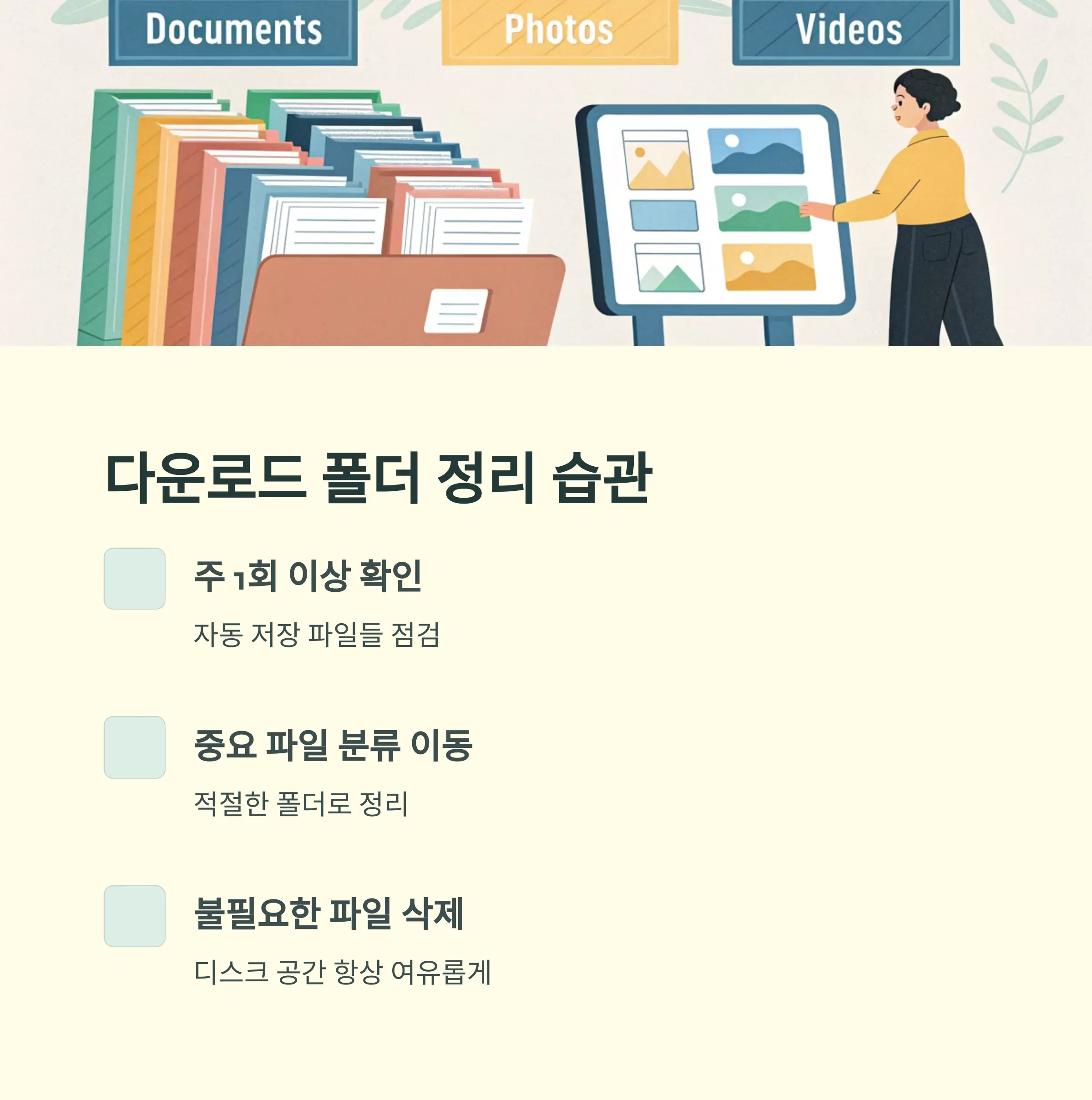 다운로드 폴더는 정리 대상 1순위