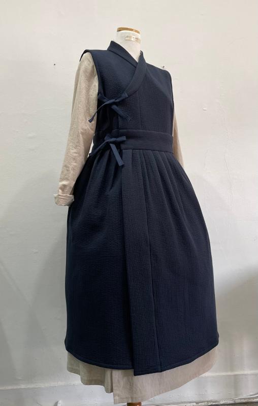 생활한복 신한복 누비 누빔 조끼 철릭원피스