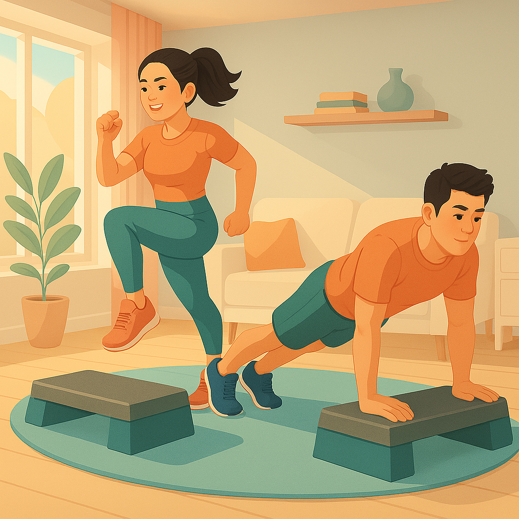 스텝 박스를 활용한 전신 운동