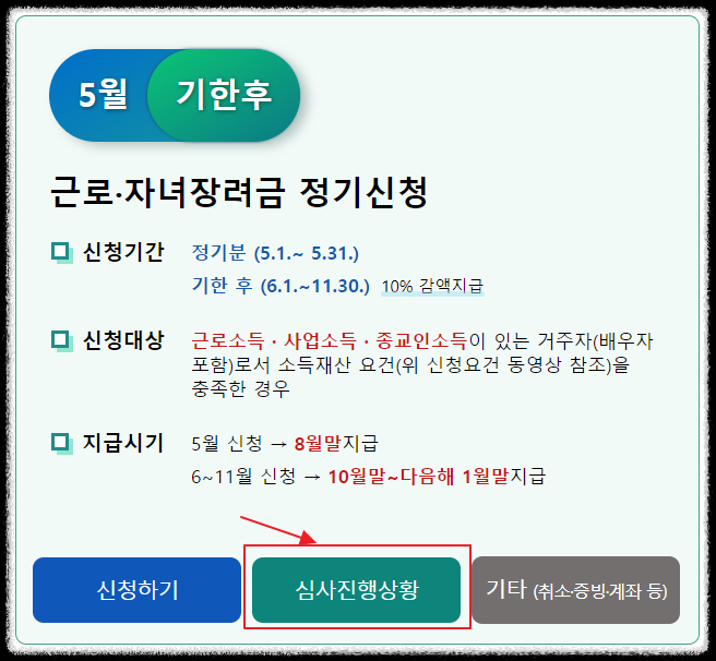 근로장려금지급일